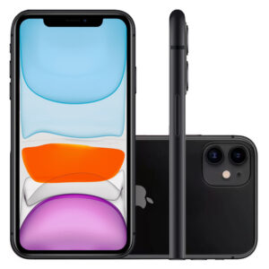 iPHONE 11 PRETO - 4GB RAM E 64GB DE MEMÓRIA