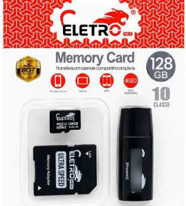 CARTÃO DE MEMÓRIA 128GB ELETROMEX