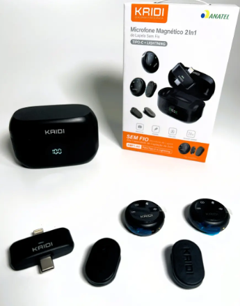 MICROFONE DE LAPELA S/FIO KMF1-AC KAIDI